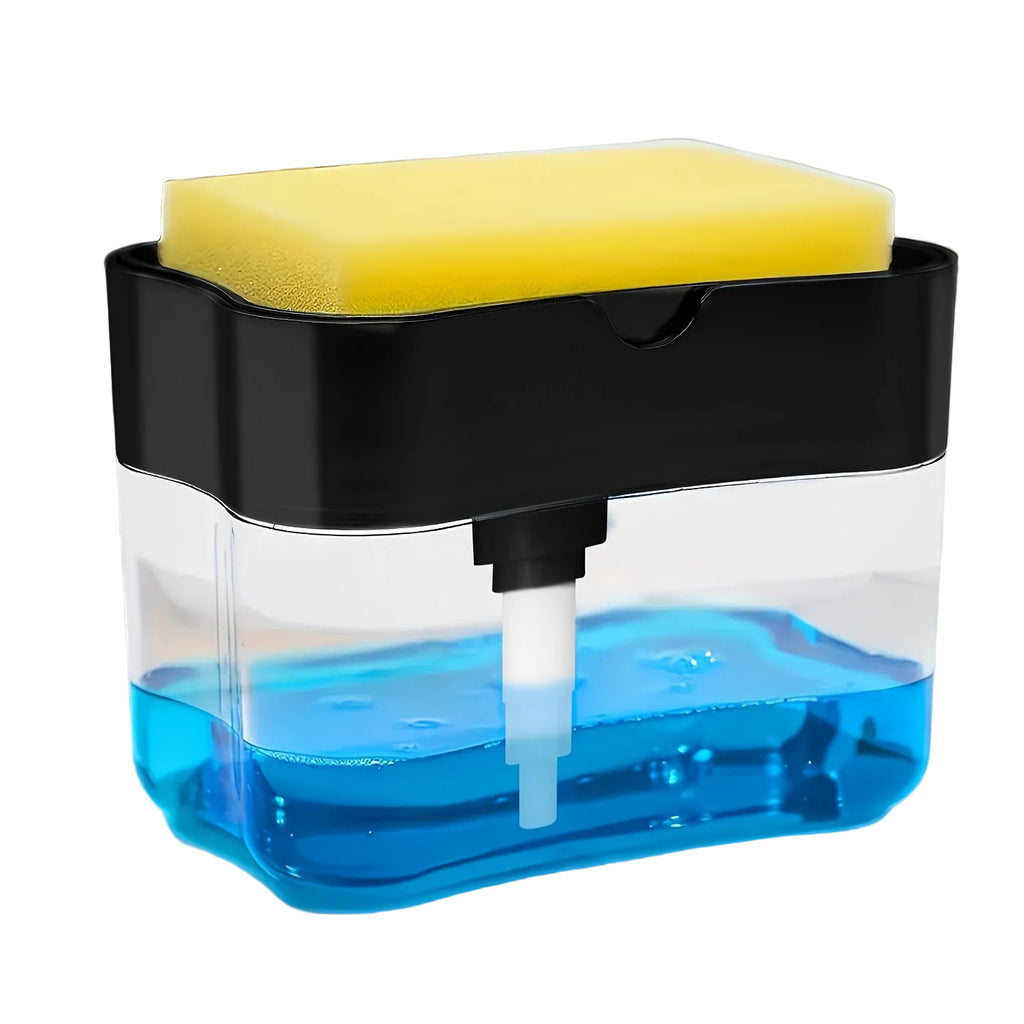 Smart tvåldispenser och svamphållare i ett