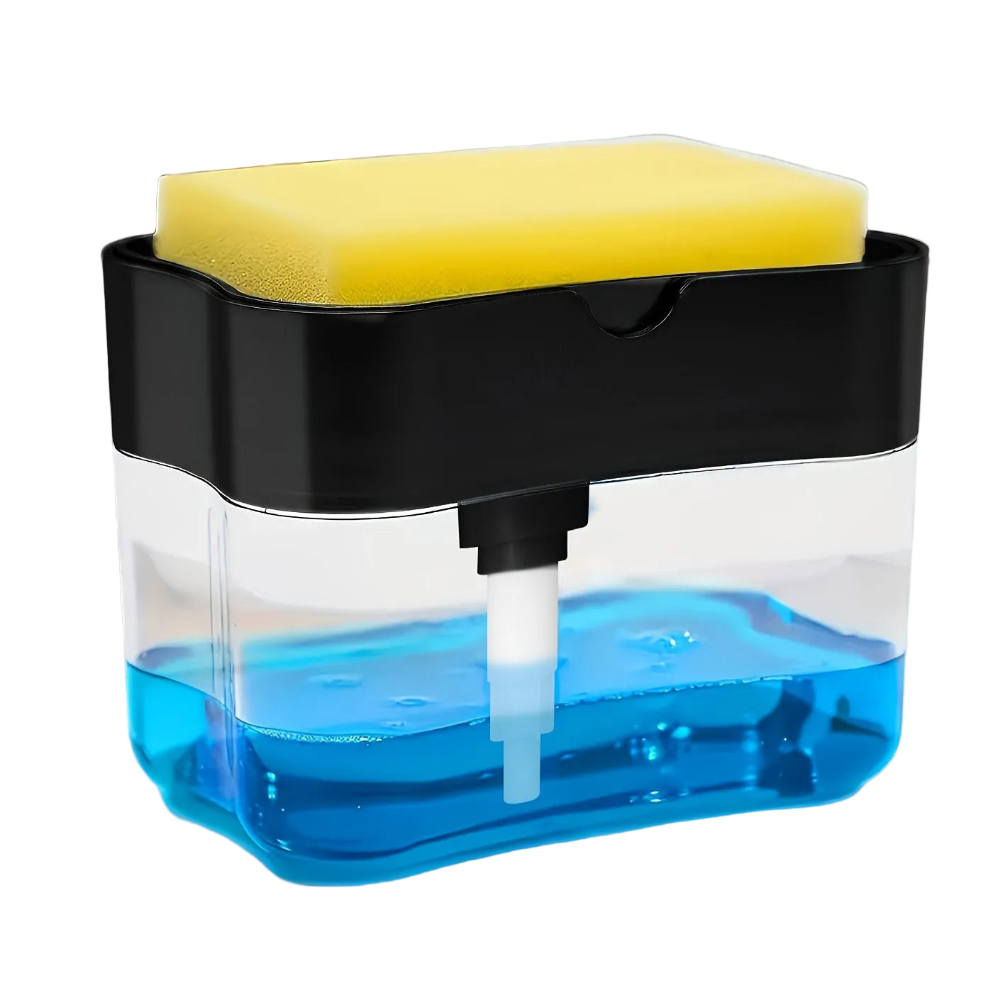 Smart tvåldispenser och svamphållare i ett