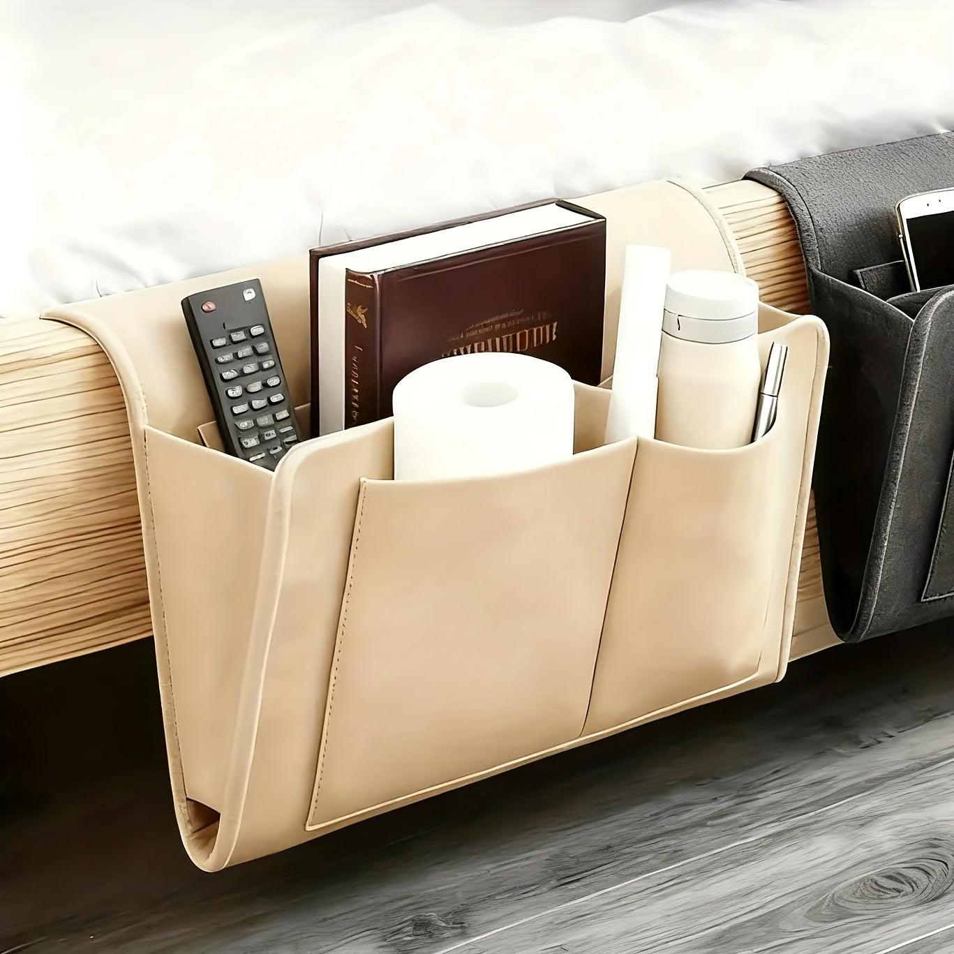 Sängbordsförvaringsväska - väskförvaring för säng och soffa