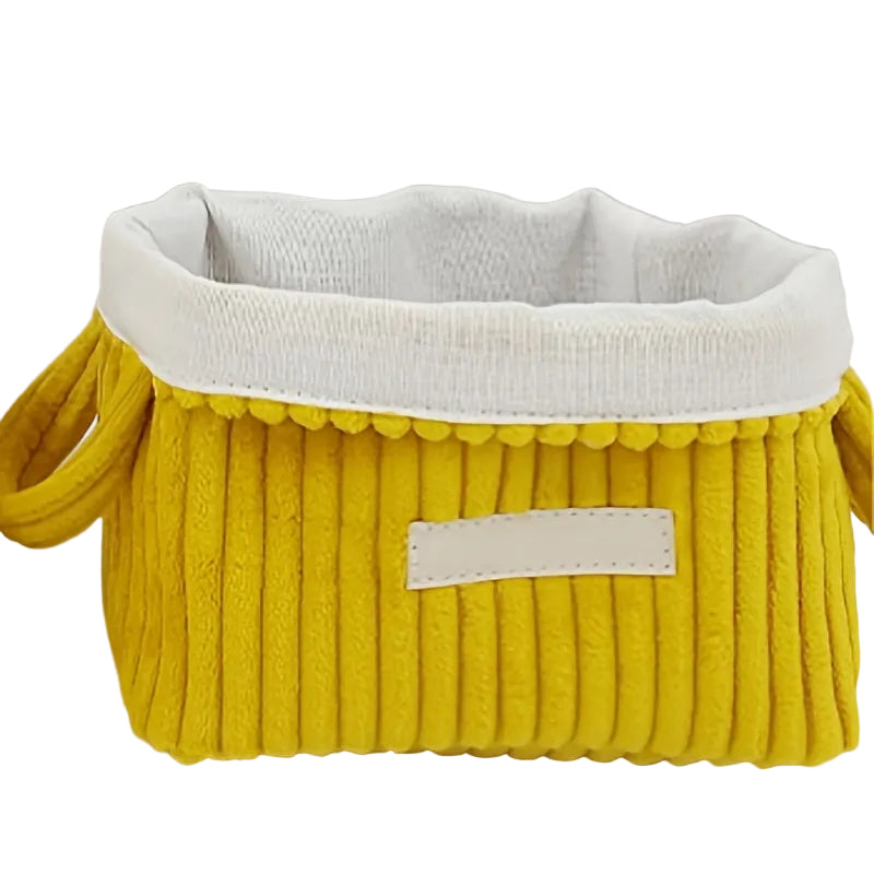 Gul Förvaringskorgar med Handtag – Rymlig & Mångsidig Organizer