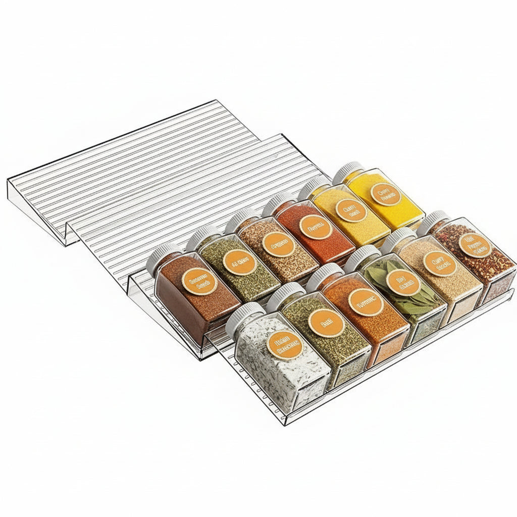 Smart Kryddorganisatör för Alla Köksutrymmen - Få Full Kontroll Över Kryddorna