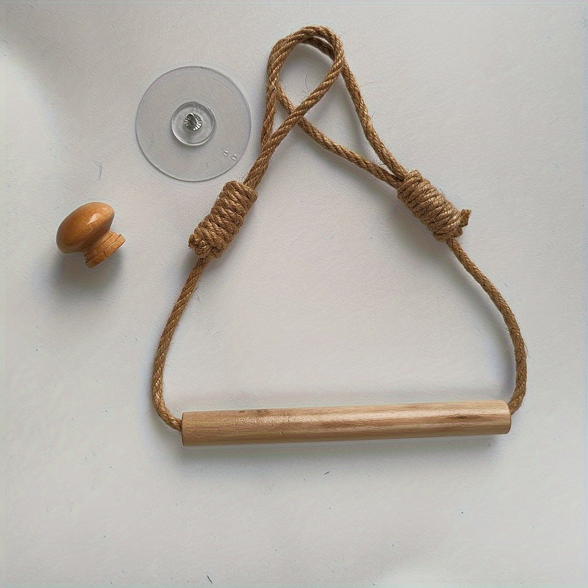 Rustik Toalettpappershållare i Rep & Trä