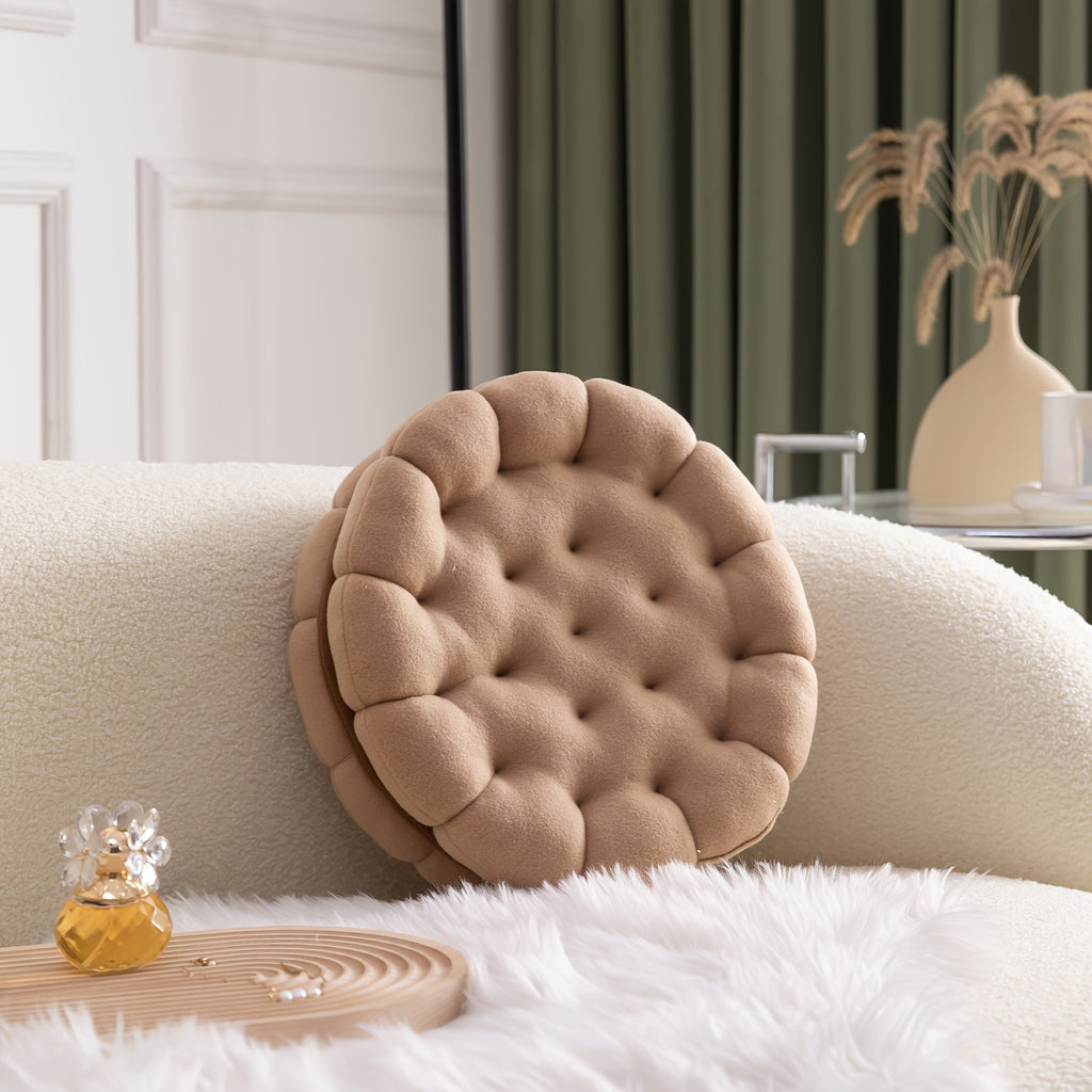 Mjuk Cookie kudde – Kreativ sittkudde för hem och kontor
