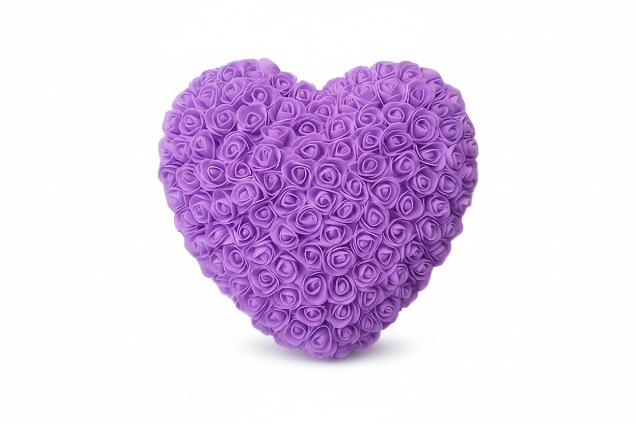 Hjärtformad Konstgjord Lila Rosbukett – En Tidlös Gåva som Varar