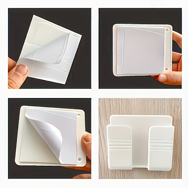 Väggmonterad Telefonhållare & Laddstation – Smart Förvaring utan Borrning