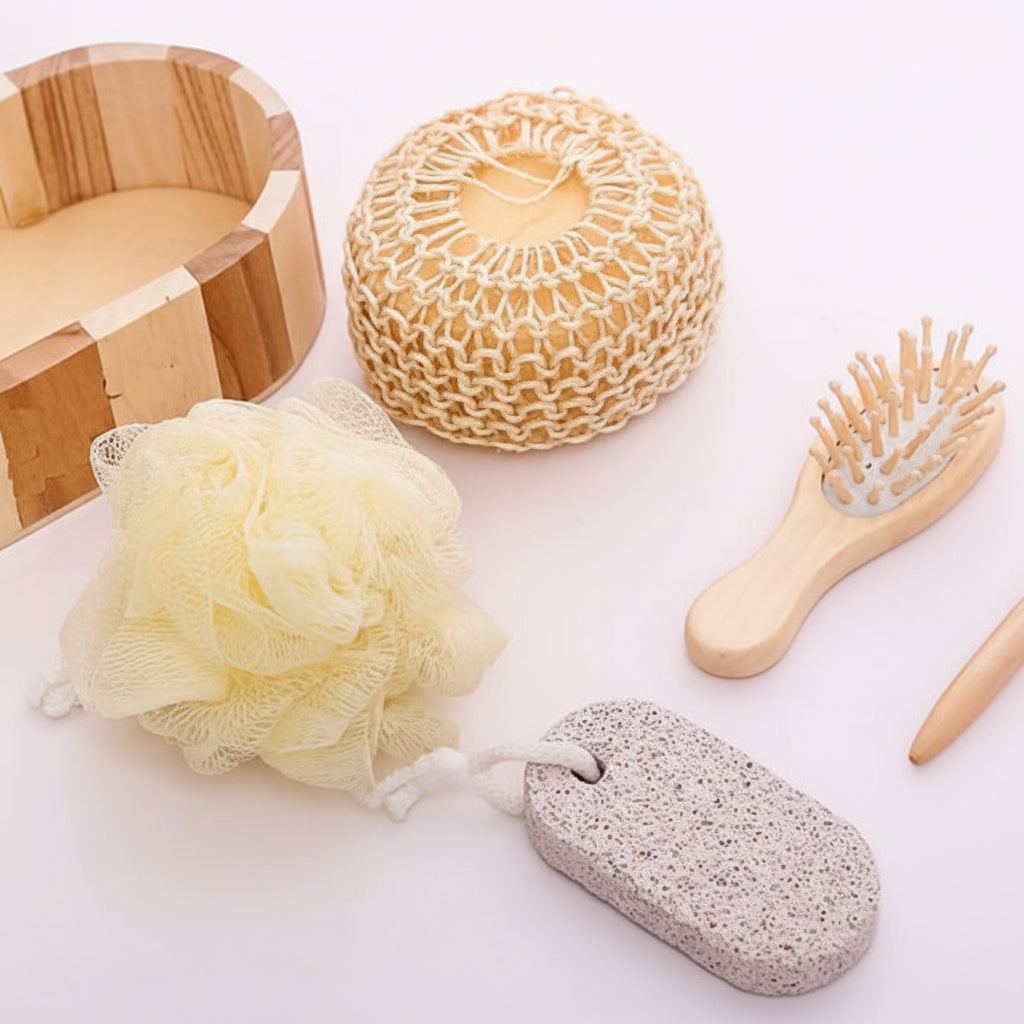 Minikorg Spa-Set i Trä – Lyxig Självvård & Massagekit