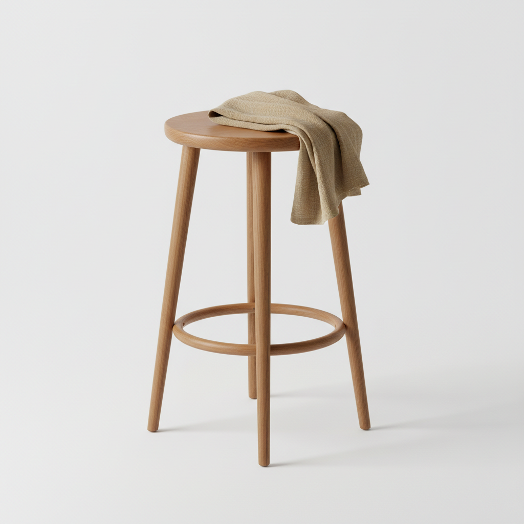 Barpall i Trä, Rund Sits