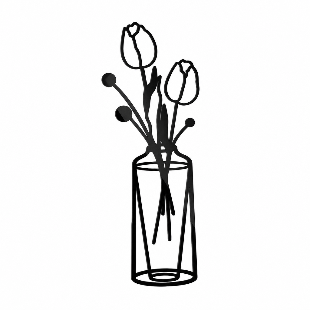 Väggdekor Blommor i Vas – Tulpaner