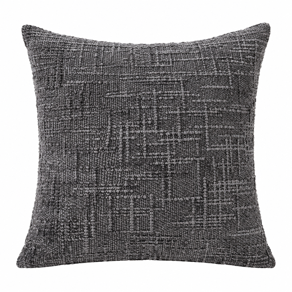 Kuddfodral chenille – Mörkgrå