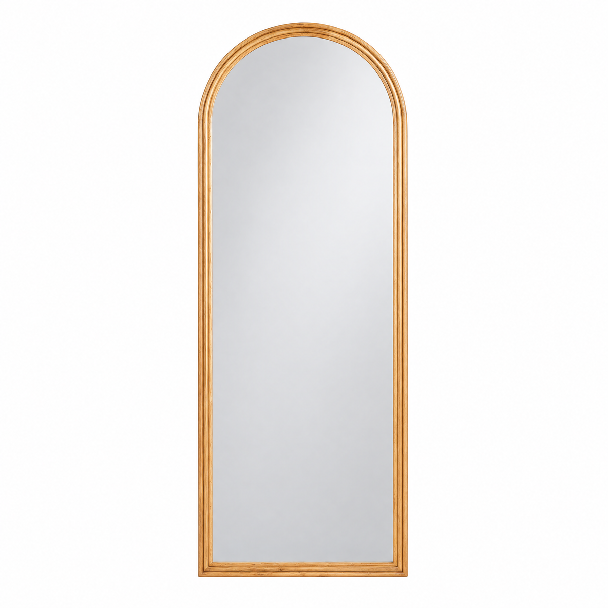 Golvspegel med bågform – Brun