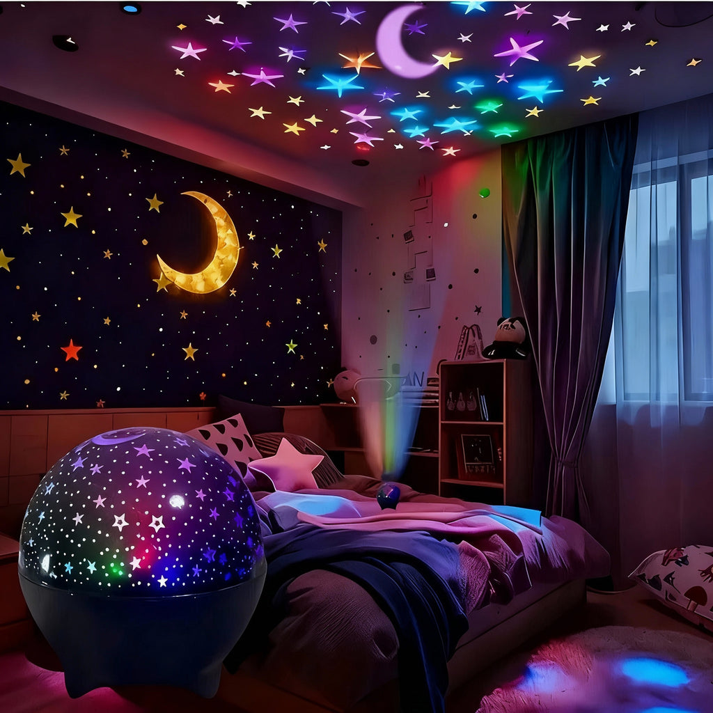 LED Projektorlampa – Stjärnhimmel & Galax för Barnrum
