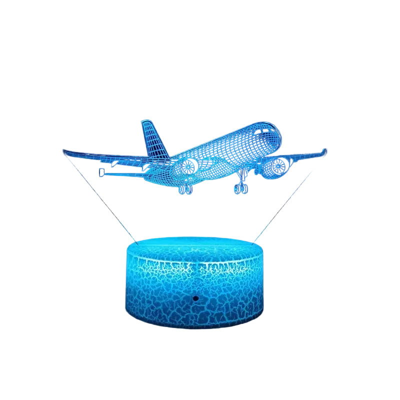 3D Flygplans Nattlampa – LED Bordslampa