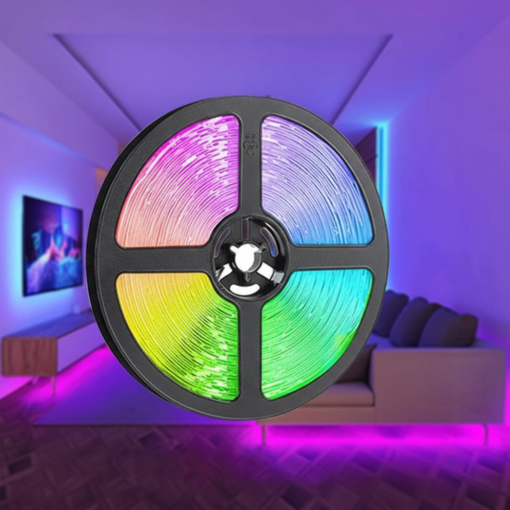 LED-Slinga med USB – Fjärrkontroll och Justerbar Färg och Ljus