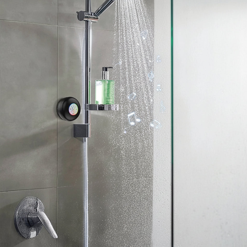 Duschhögtalare - Bluetooth-Högtalare med RGB & Sugpropp