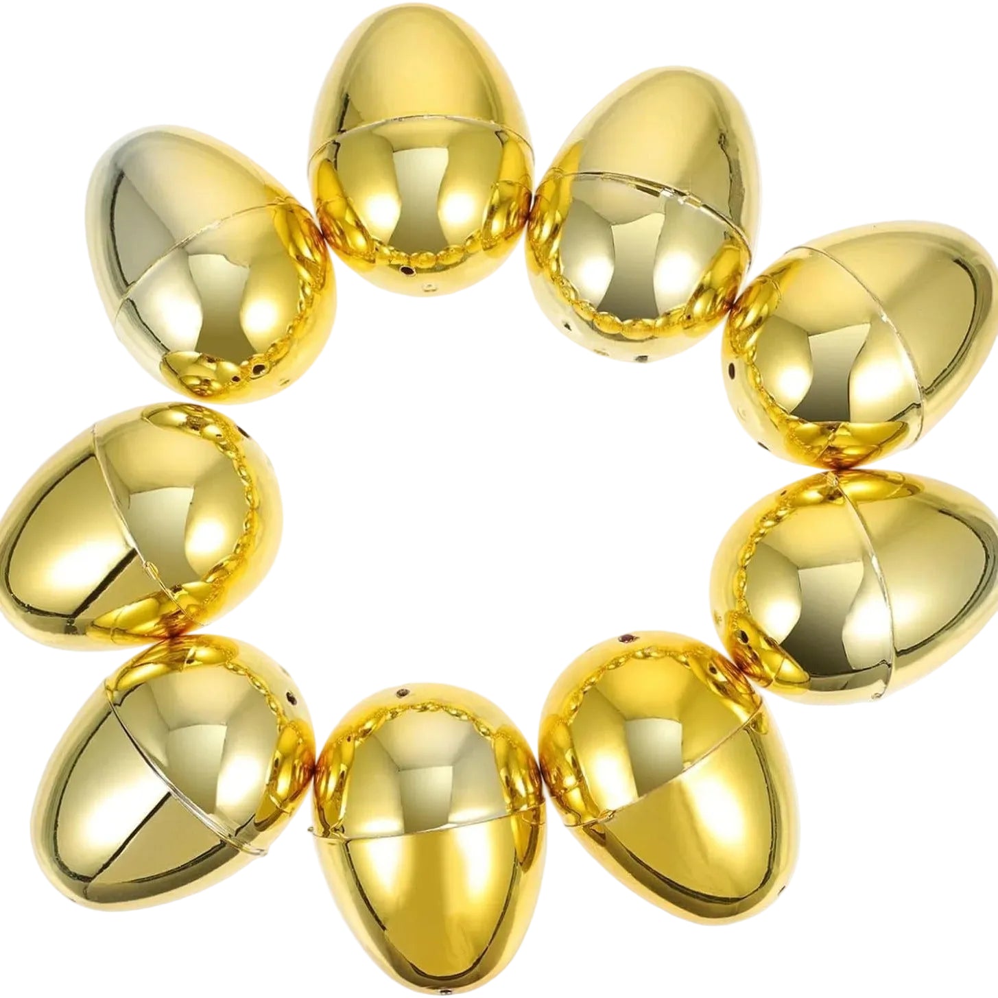 Gyllene Fyllbara Påskägg 10 st – Elegant Present & Påskjaktstillbehör