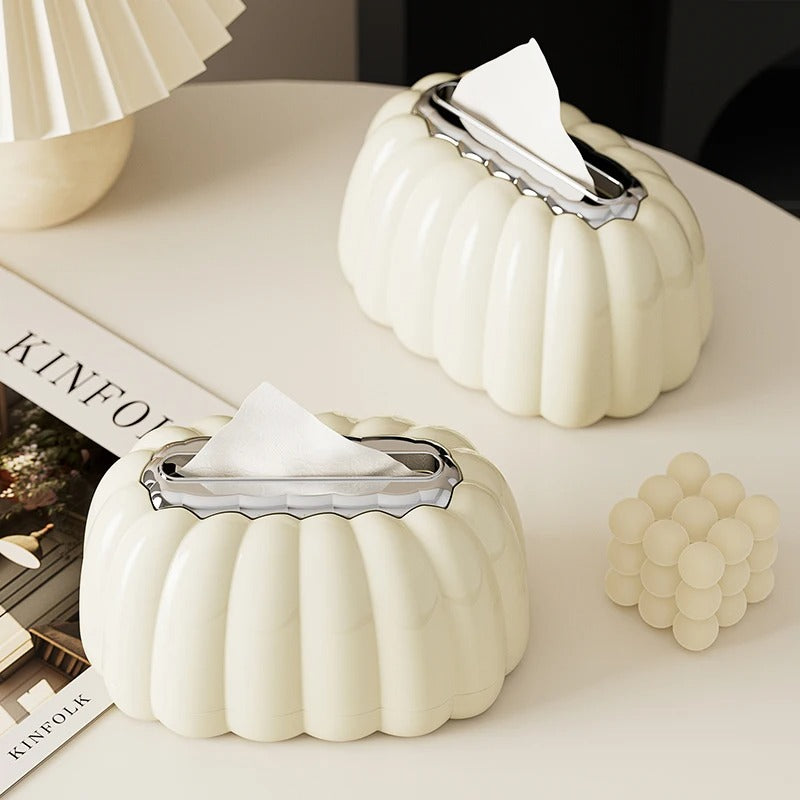 Näsdukslåda med fjäderfunktion i Vitt