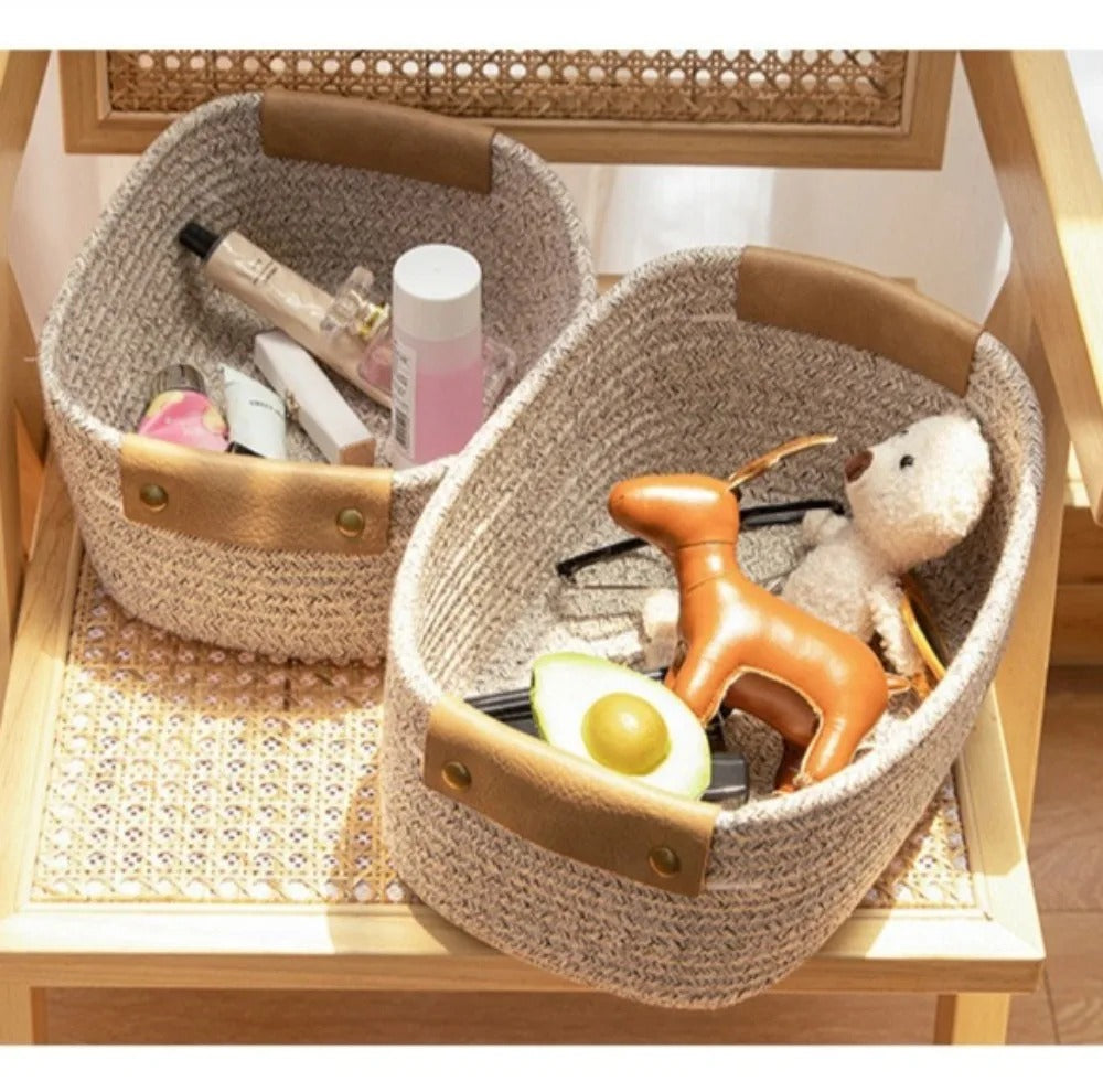 Mörk Förvaringskorg Stilren organizer för badrum & hem