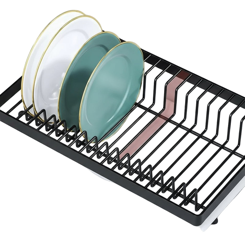 Diskställ i Två Våningar – Kompakt & Rostfritt med Bestickhållare