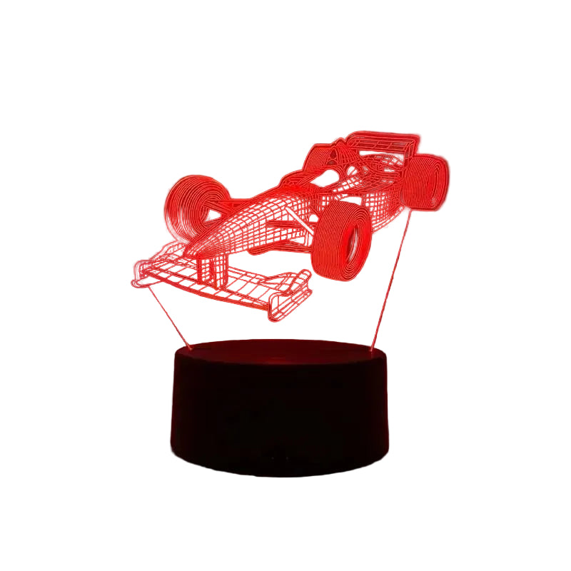 Formel Racing 3D Nattlampa – Sportig LED Bordslampa