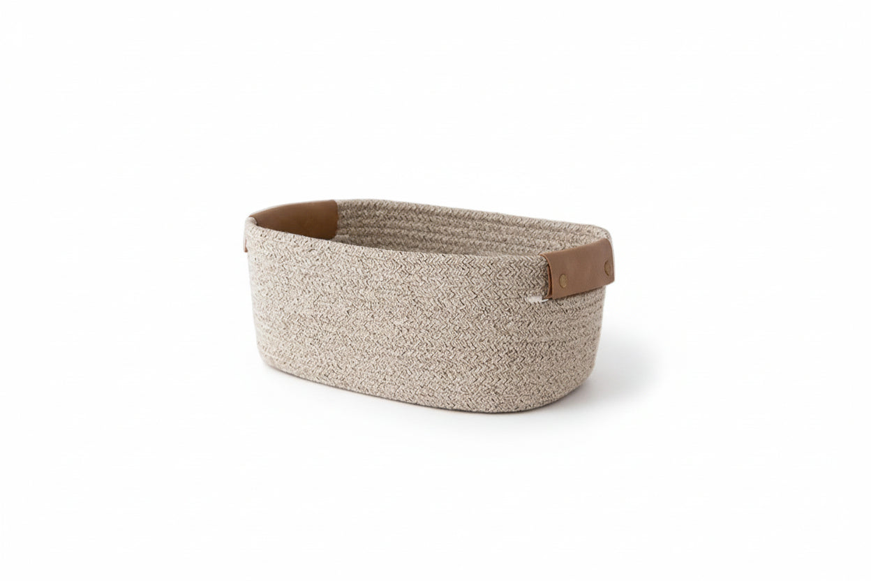 Mörk Förvaringskorg Stilren organizer för badrum & hem