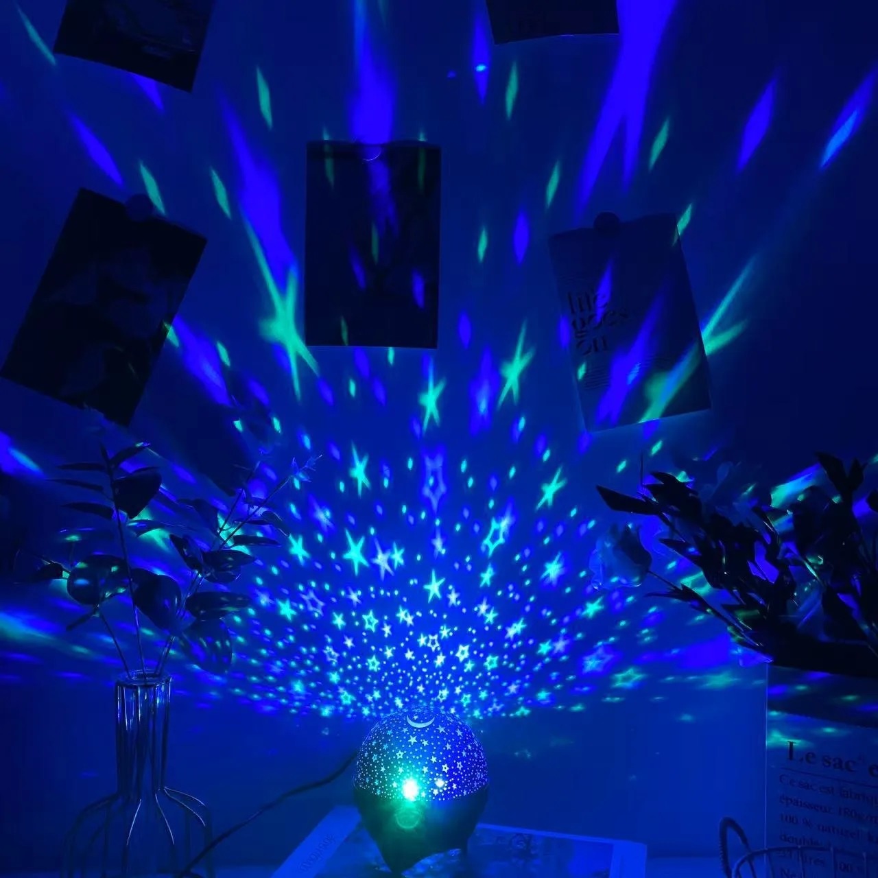 LED Projektorlampa – Stjärnhimmel & Galax för Barnrum