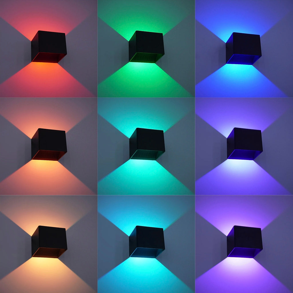 LED Vägglampa med Fjärrkontroll – Modern Färg & Dimbar Belysning