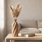 Modern boho-vas med matt finish på sidobord i ek – Homevibe