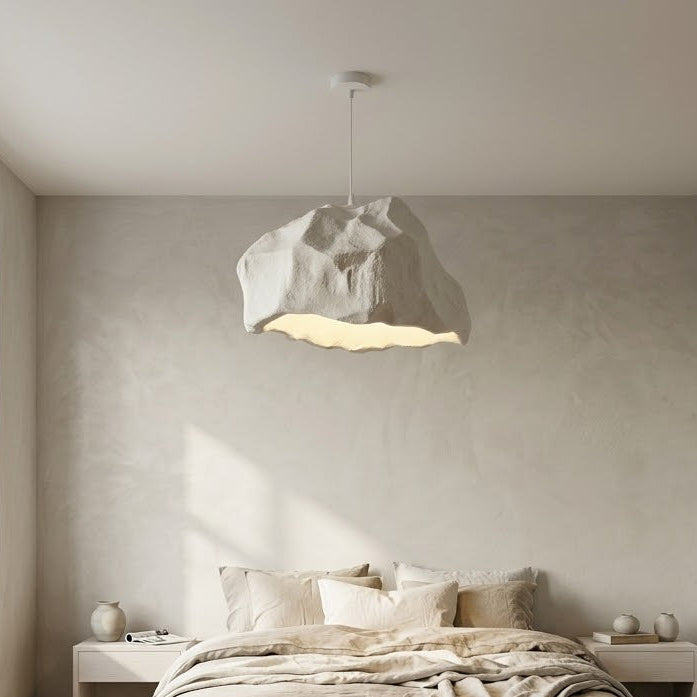 Skulptural Taklampa – Stenstruktur
