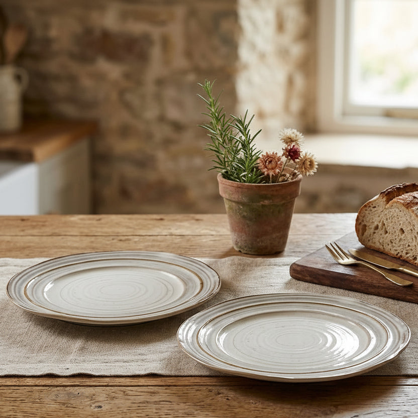 Elegant Desserttallrik med Spiraldesign