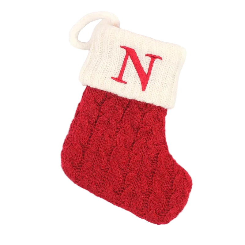 Personlig Julstrumpa – Stickad Christmas Stocking
