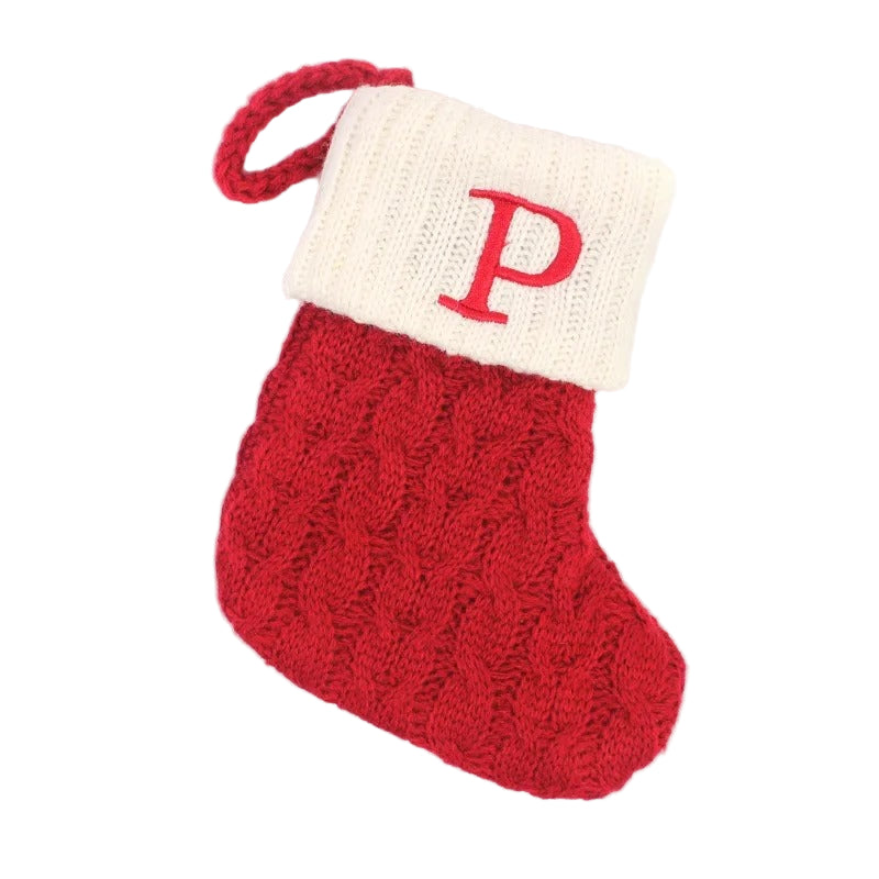 Personlig Julstrumpa – Stickad Christmas Stocking
