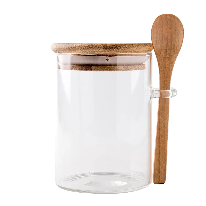 Glasburkar med Sked - Praktiskt & Dekorativt