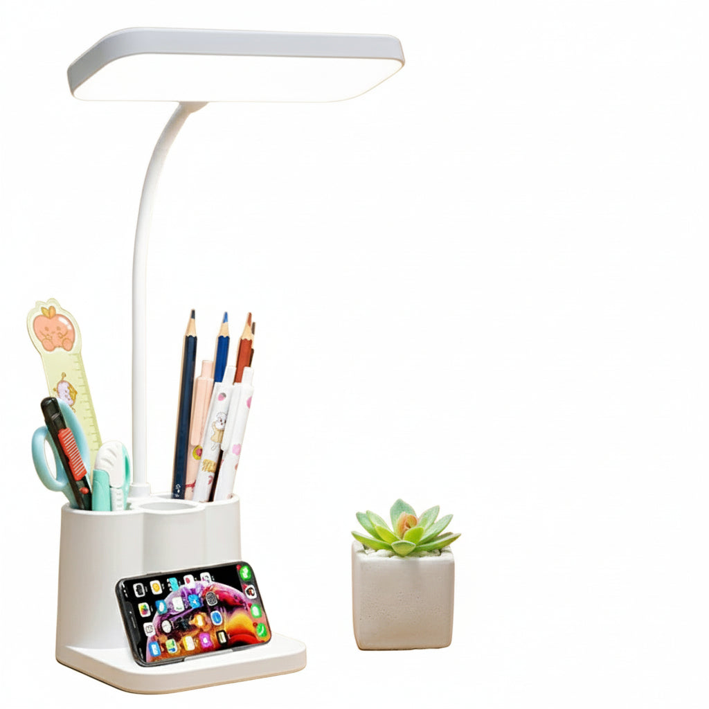 USB LED Bordslampa – 3 Färger, Ögonvänlig & Justerbar