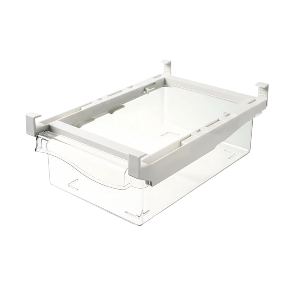 Transparent kylförvaring med draguttag – perfekt för ägg och grönsaker