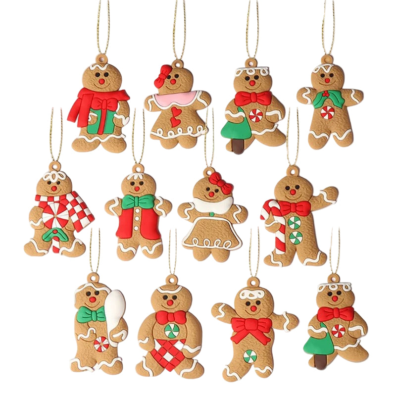 12-pack Pepparkaksgubbar – Julgransdekorationer