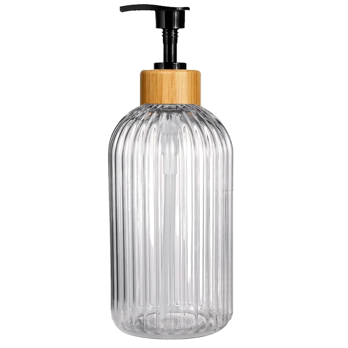 Elegant Pumpflaska med Bambudetalj (500 ml)