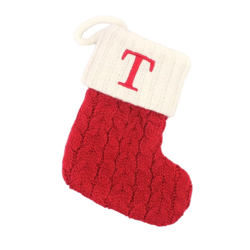 Personlig Julstrumpa – Stickad Christmas Stocking