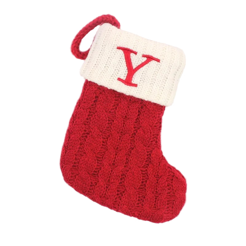 Personlig Julstrumpa – Stickad Christmas Stocking