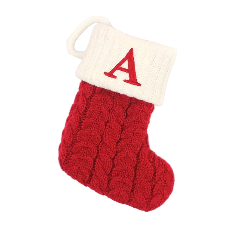 Personlig Julstrumpa – Stickad Christmas Stocking