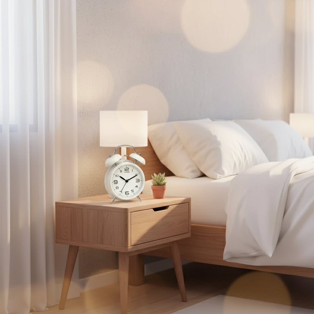 Klassisk Metallväckarklocka – Högljudd & Stilren