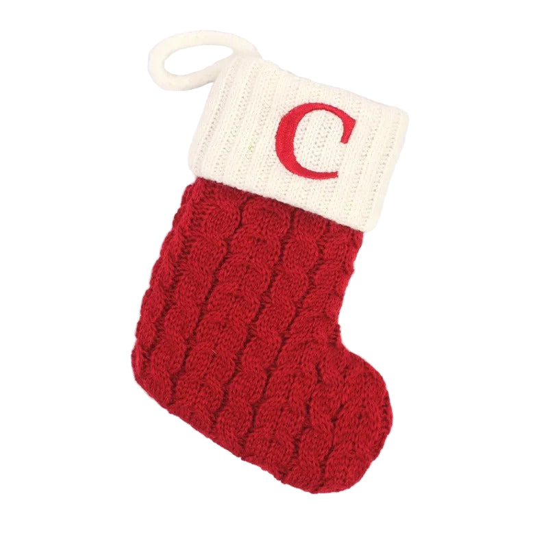 Personlig Julstrumpa – Stickad Christmas Stocking