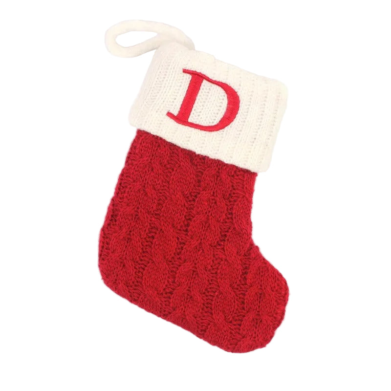 Personlig Julstrumpa – Stickad Christmas Stocking