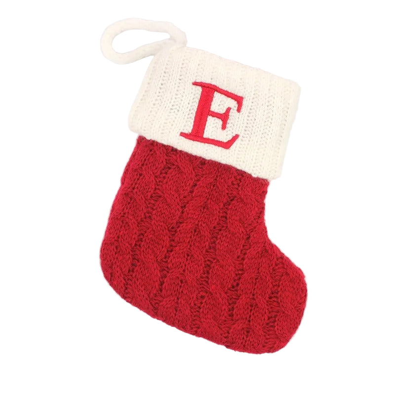 Personlig Julstrumpa – Stickad Christmas Stocking