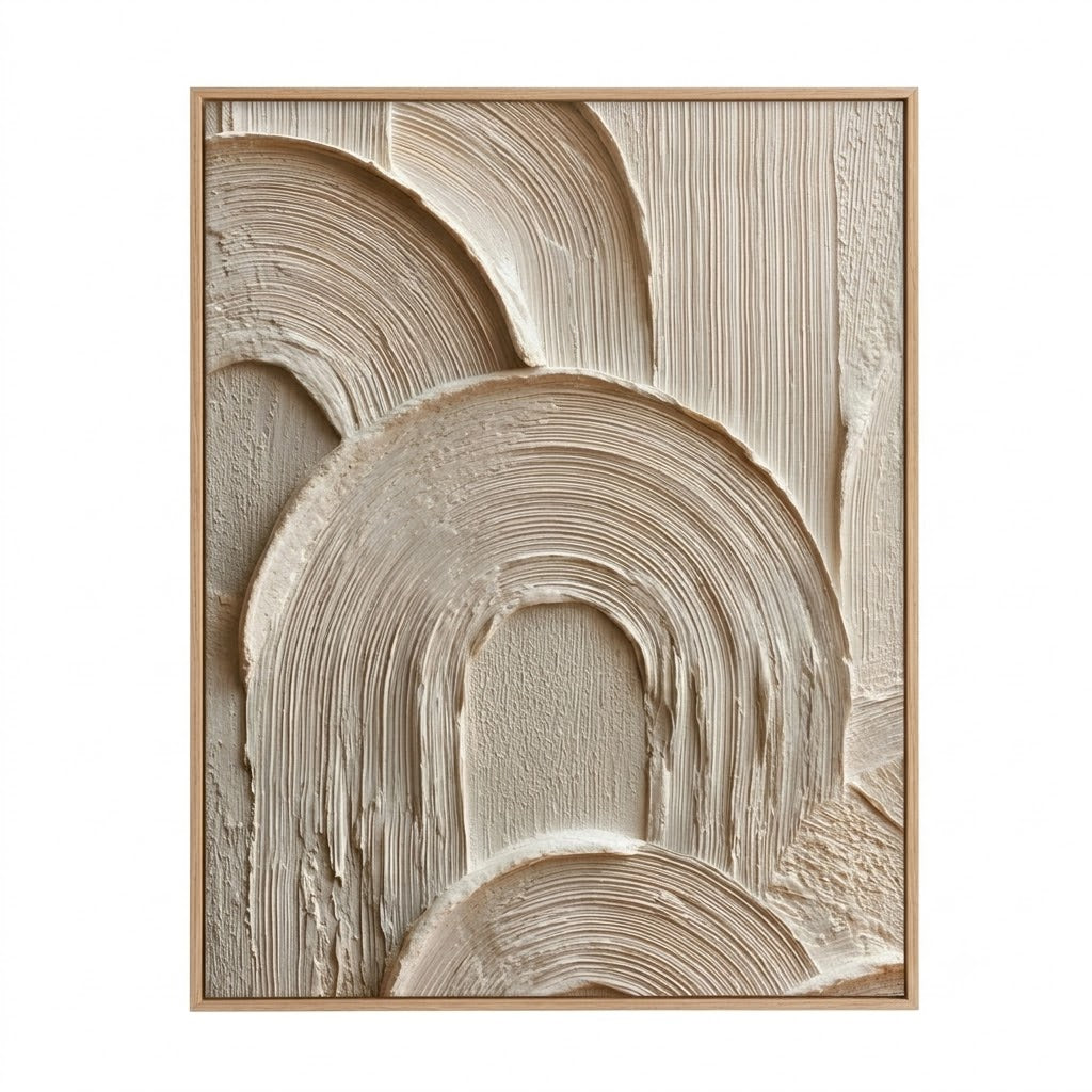 Tavla Abstrakt - Beige Struktur
