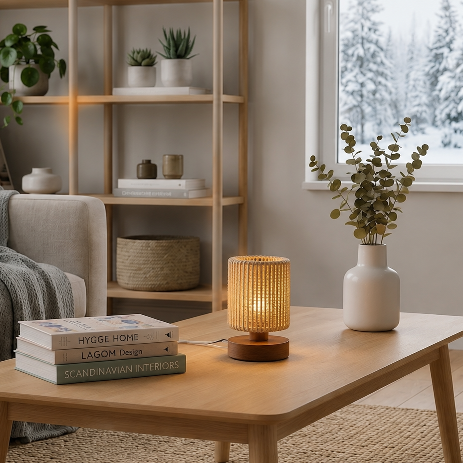 Flätad Bordslampa